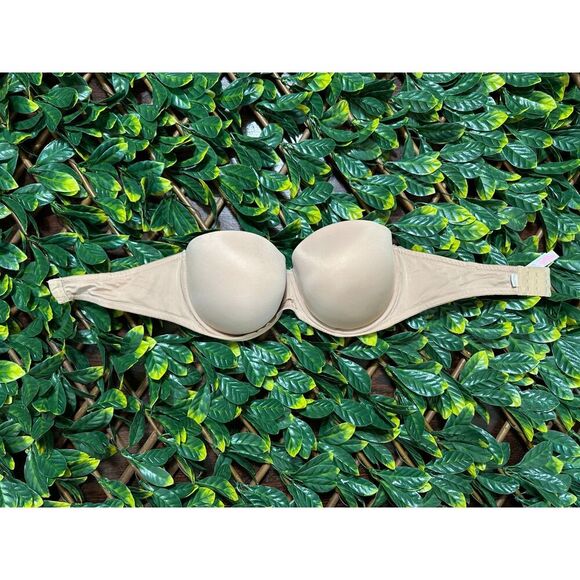Victoria's Secret PINK Beige Strapless Bra 38DD - Picture 1 of 4